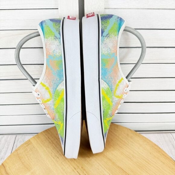 Vans Authentic Retro Mart Pastel Spray Paint Lace Up Sneakers 7.5 Men 9 Women - Picture 4 of 10